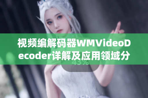 视频编解码器WMVideoDecoder详解及应用领域分析(1)