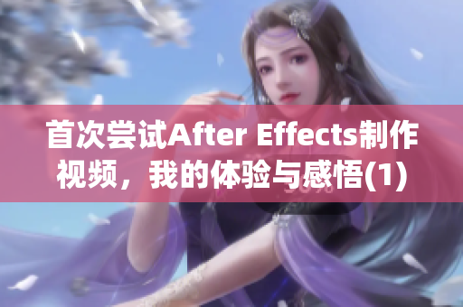 首次尝试After Effects制作视频，我的体验与感悟(1)