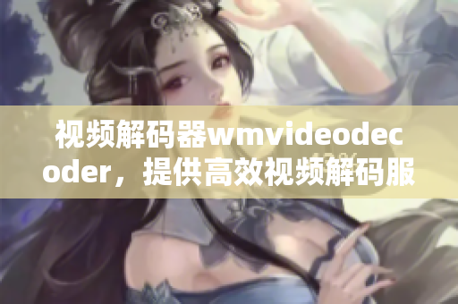 视频解码器wmvideodecoder，提供高效视频解码服务