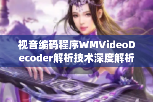 视音编码程序WMVideoDecoder解析技术深度解析(1)