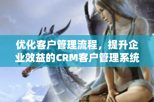 优化客户管理流程，提升企业效益的CRM客户管理系统