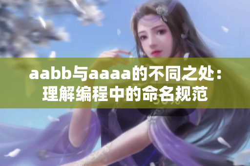 aabb与aaaa的不同之处：理解编程中的命名规范