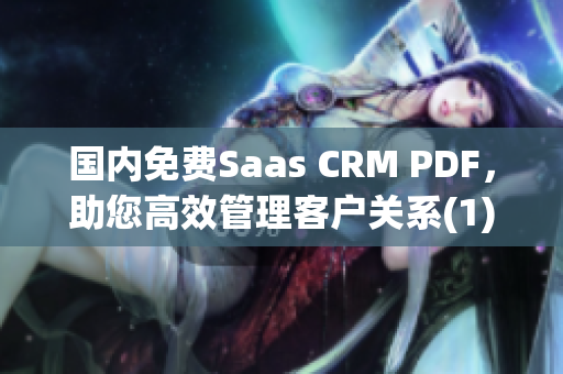 国内免费Saas CRM PDF，助您高效管理客户关系(1)