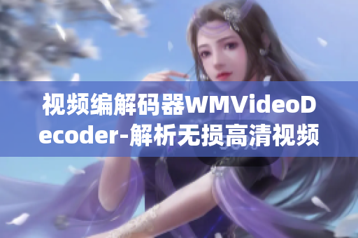 视频编解码器WMVideoDecoder-解析无损高清视频(1)