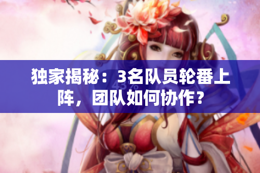 独家揭秘：3名队员轮番上阵，团队如何协作？