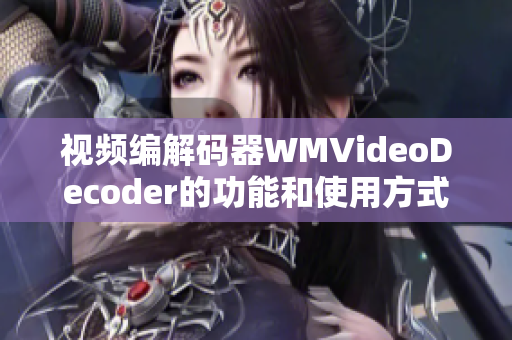 视频编解码器WMVideoDecoder的功能和使用方式