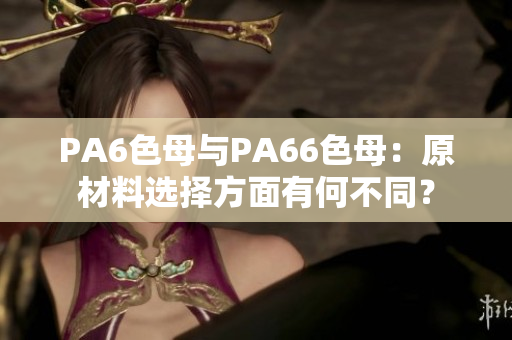 PA6色母与PA66色母：原材料选择方面有何不同？