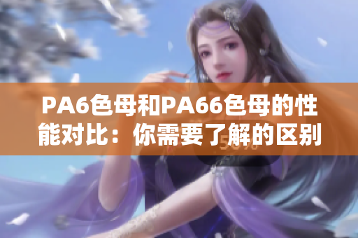 PA6色母和PA66色母的性能对比：你需要了解的区别