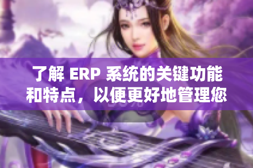 了解 ERP 系统的关键功能和特点，以便更好地管理您的业务