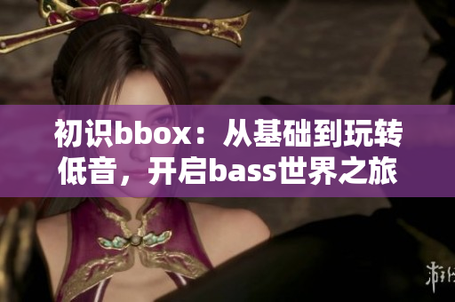 初识bbox：从基础到玩转低音，开启bass世界之旅